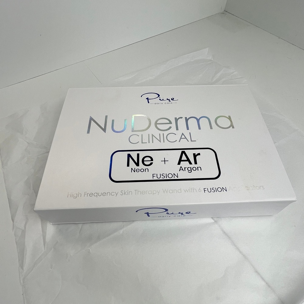 NuDerma Clinical Portable Skin Therapy Wand, Machine with 6 Fusion wands